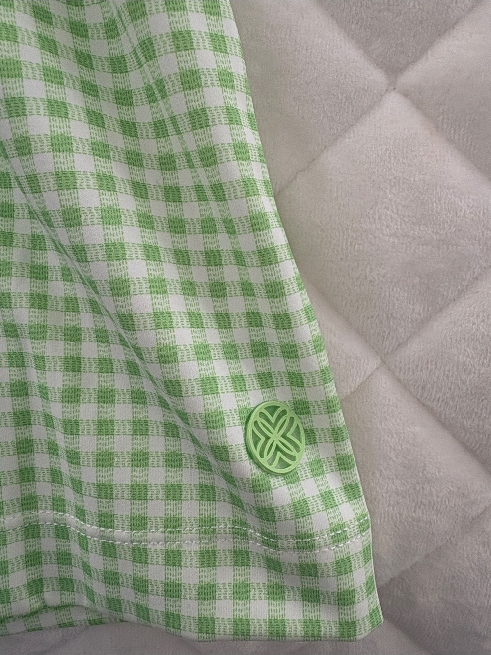 NWT Lilly Pulitzer light Green Mini Gingham Smocked Dress-Meryl fabric - Picture 4 of 7